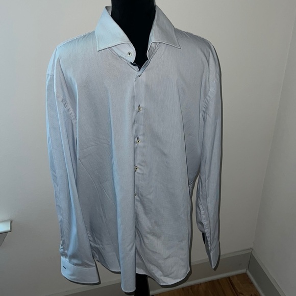 Jake’s Collection Modern fit pin stripe buttoned down men’s shirt Sz 45/46 - Picture 1 of 10